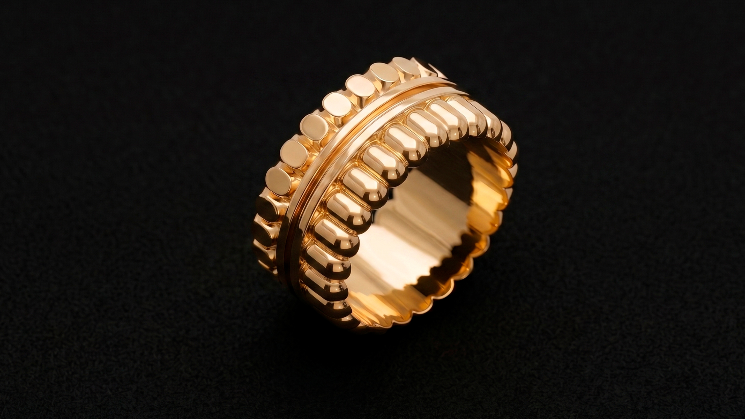 Hard-surface jewellery render from the course, project six