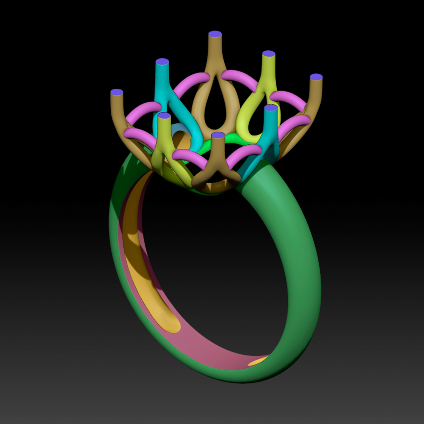 ZBrush jewellery training piece — Smart Design course material